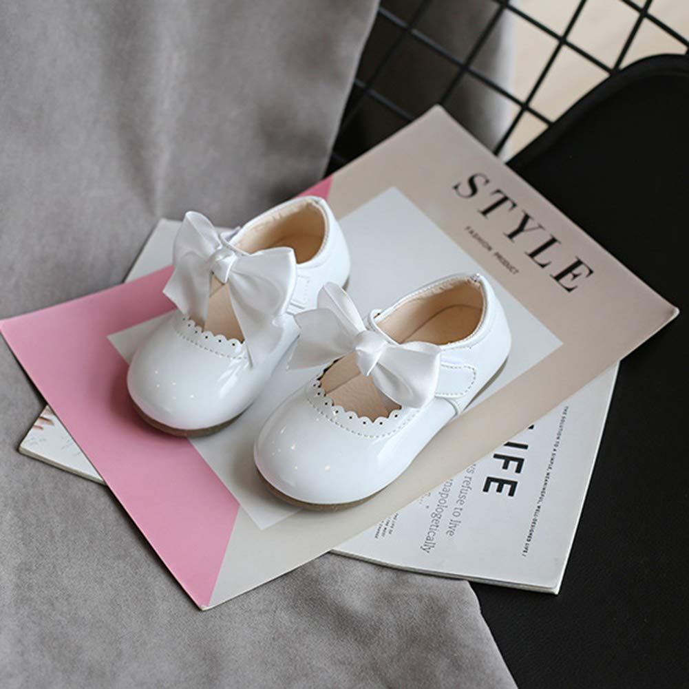 YIBLBOX Girls Ballet Flats - Mary Jane Princess Wedding Dress Shoes with Bowk | Comfortable Ballerina Shoes for Daily Wear, School, Parties & Special Occasions