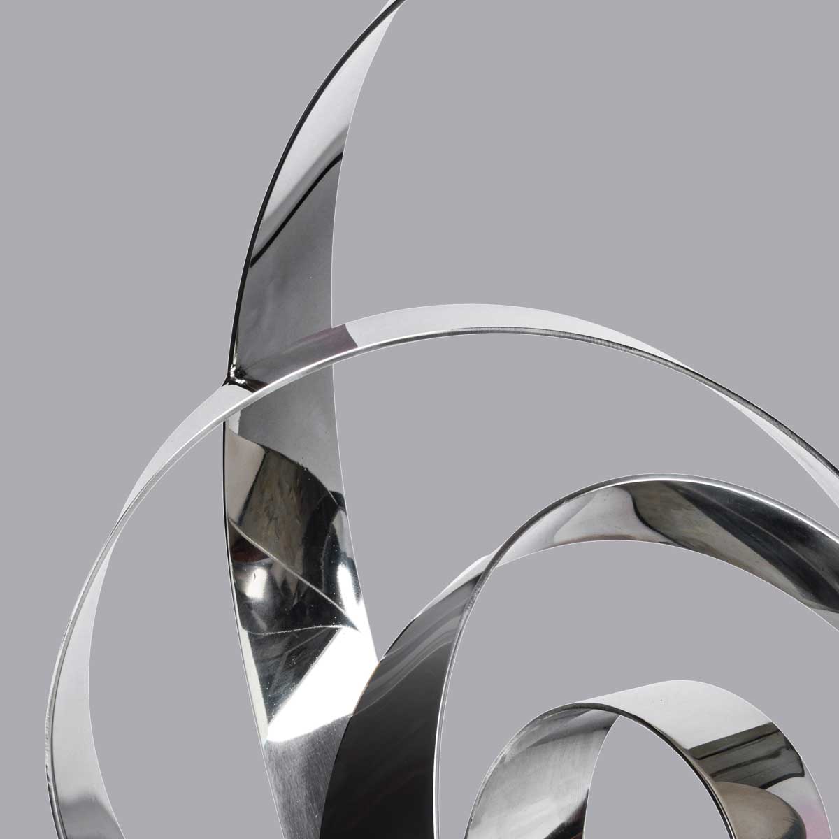 25 Iron Ribbon Sculpture - Modern Metal Art Decor for Home, Office & Garden | Unique Handmade Wall Hanging & Outdoor Statue