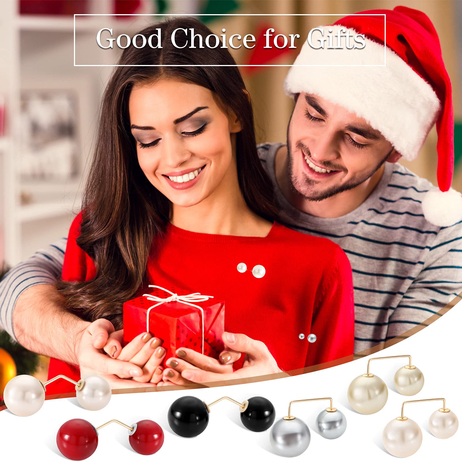 WILLBOND 6-Piece Artificial Pearl Brooch Pins - Elegant Anti-Exposure Neckline Safety Pins & Sweater Shawl Clips for Women - Perfect for Weddings, Parties & Formal Events (2 Stylish Designs)