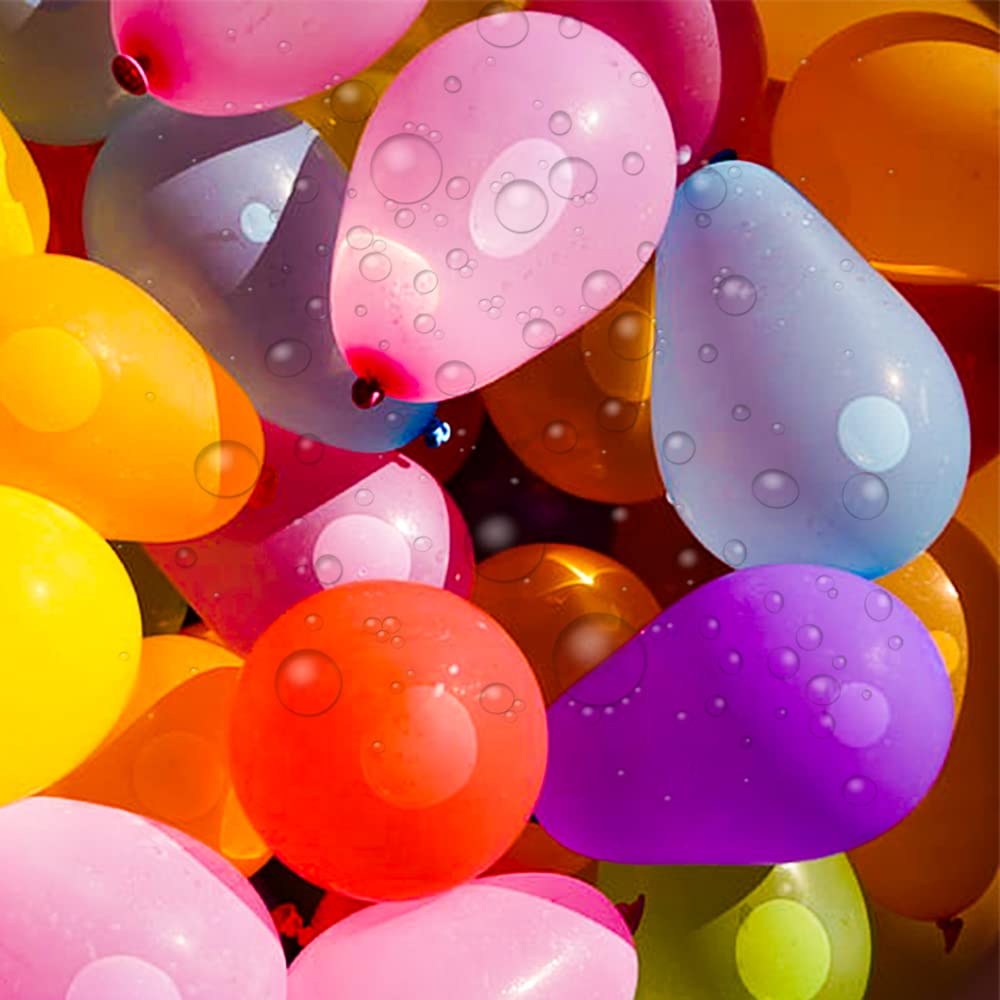 444 Pcs Quick Fill Water Balloons - Colorful Automatic Water Balloons for Kids Outdoor Games, Summer Pool Party Toys, Splash Battle Supplies for Backyard, Beach & Birthday Parties