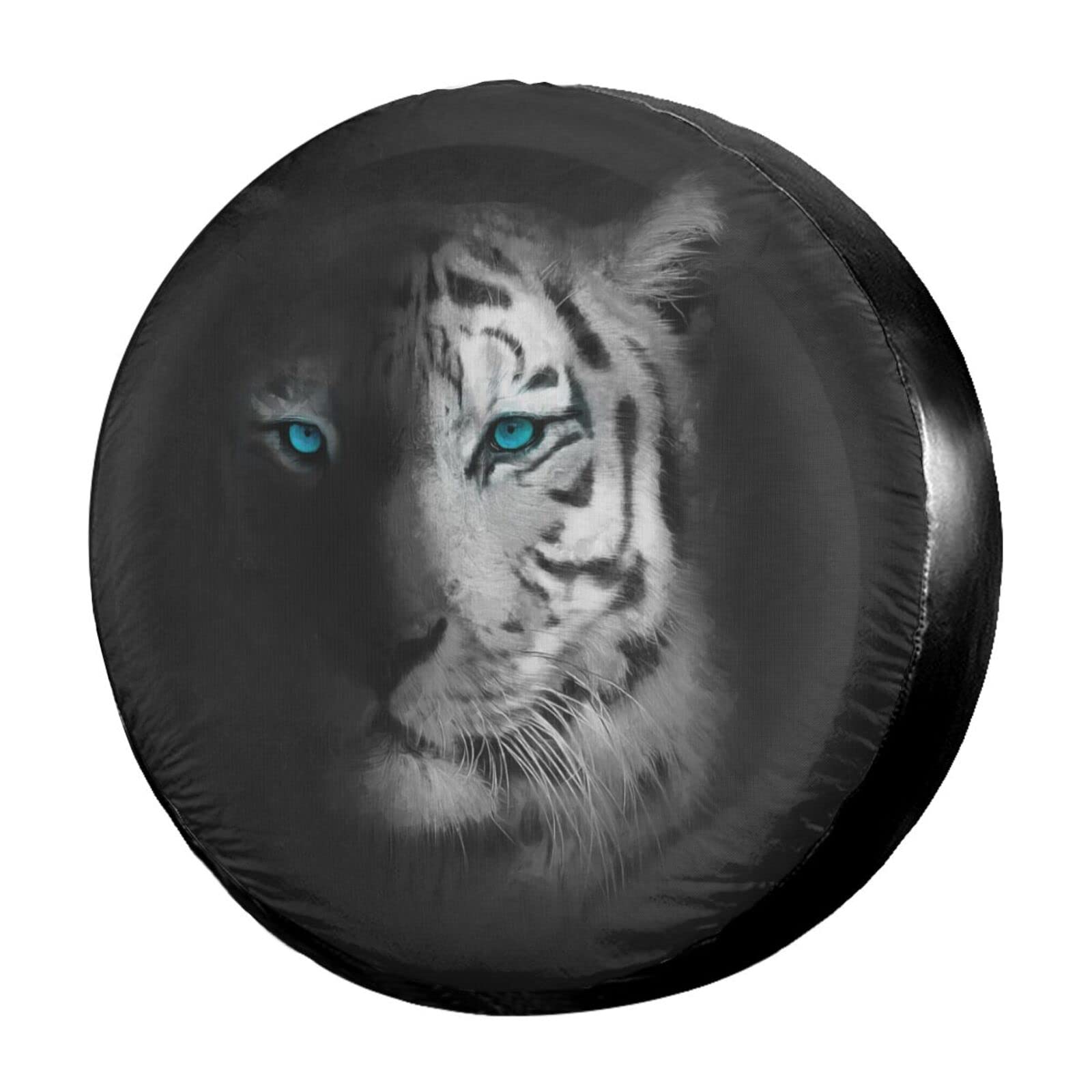 Cool Tiger Heat-Resistant Spare Tire Cover - Dust-Proof Wheel Protector for Trailers, RVs, SUVs (17 Inch) | Perfect for Road Trips & Off-Road Adventures