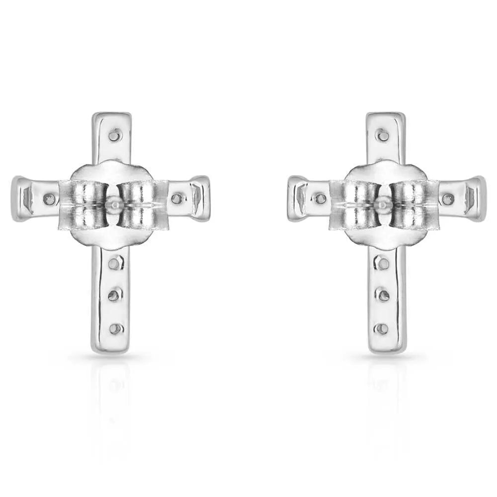 Tiny Crystal Cross Earrings - Dainty & Elegant Religious Jewelry for Women | Perfect for Church, Weddings & Everyday Wear