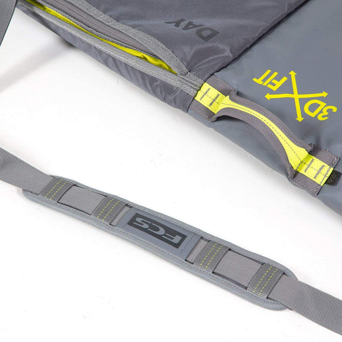 FCS 3DxFit Longboard Day Bag - Waterproof Surfboard Travel Cover for Skateboards & Paddleboards - Cool Grey - Perfect for Beach Trips & Surfing Adventures