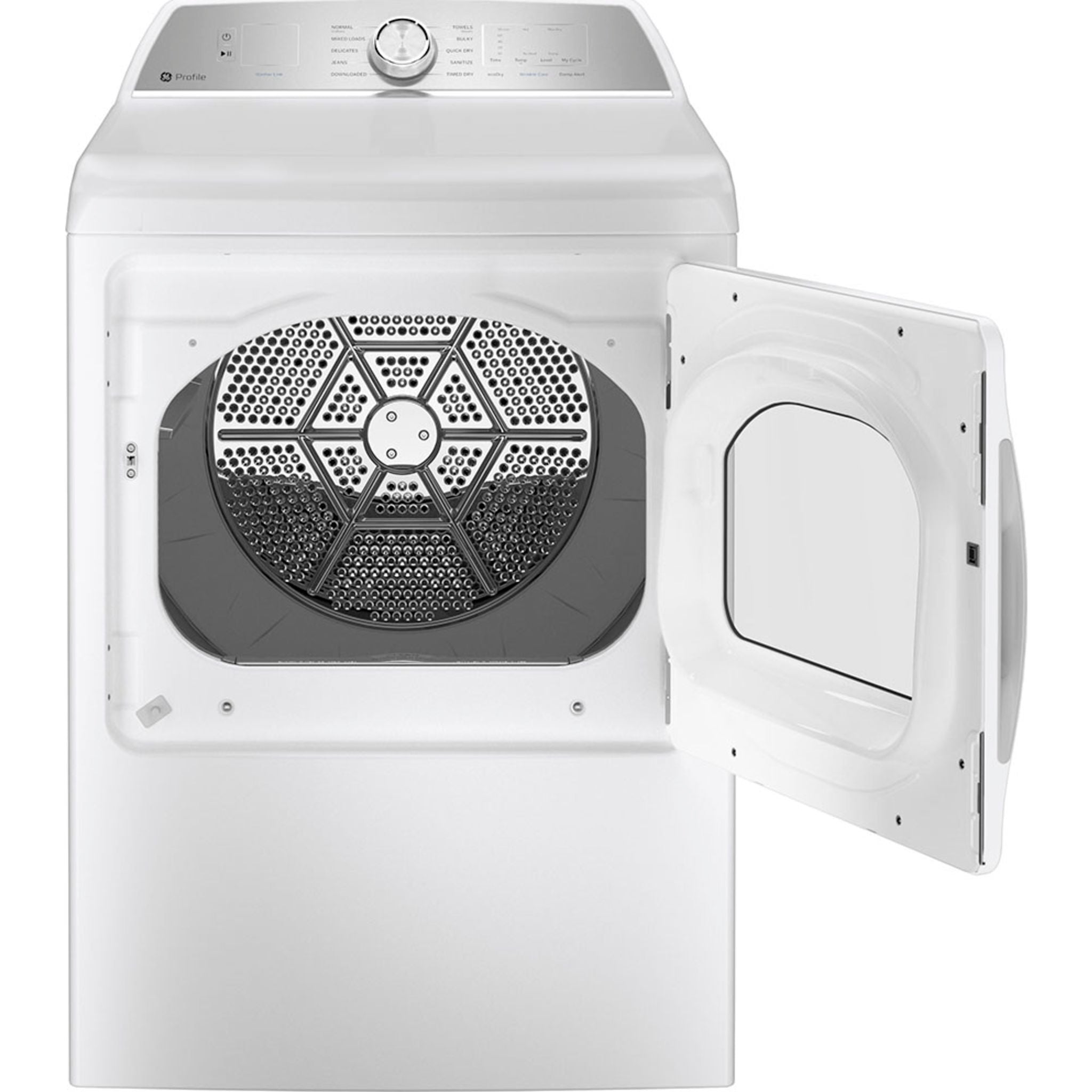 GE Profile 7.4 Cu Ft Smart Electric Dryer with Steam & WiFi - White (PTD60EBMRWS) - Perfect for Large Families & Laundry Rooms