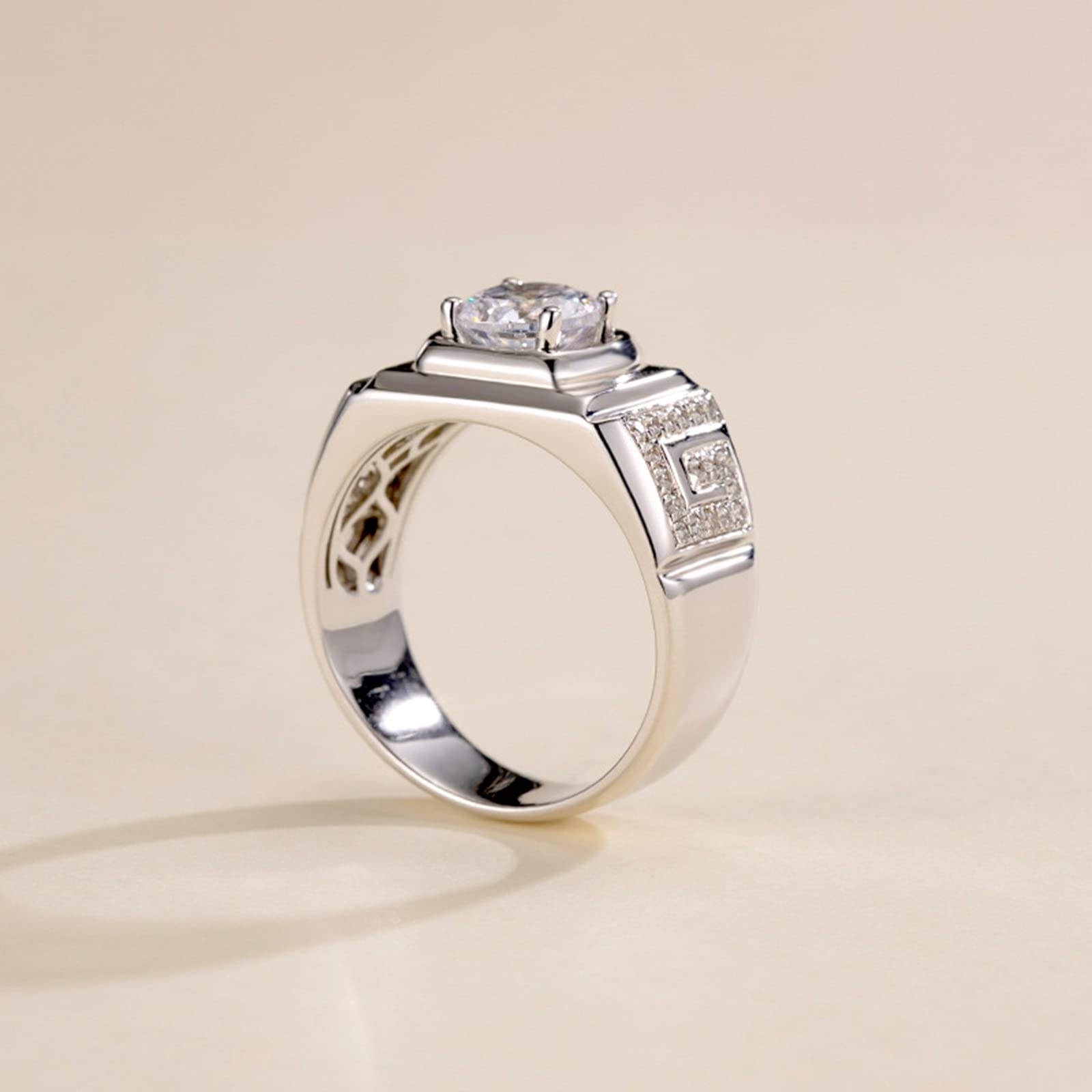 14K Moissanite Promise & Engagement Rings for Men - Sizes 4-11 with Custom Engraving | Perfect for Proposals, Anniversaries & Special Occasions