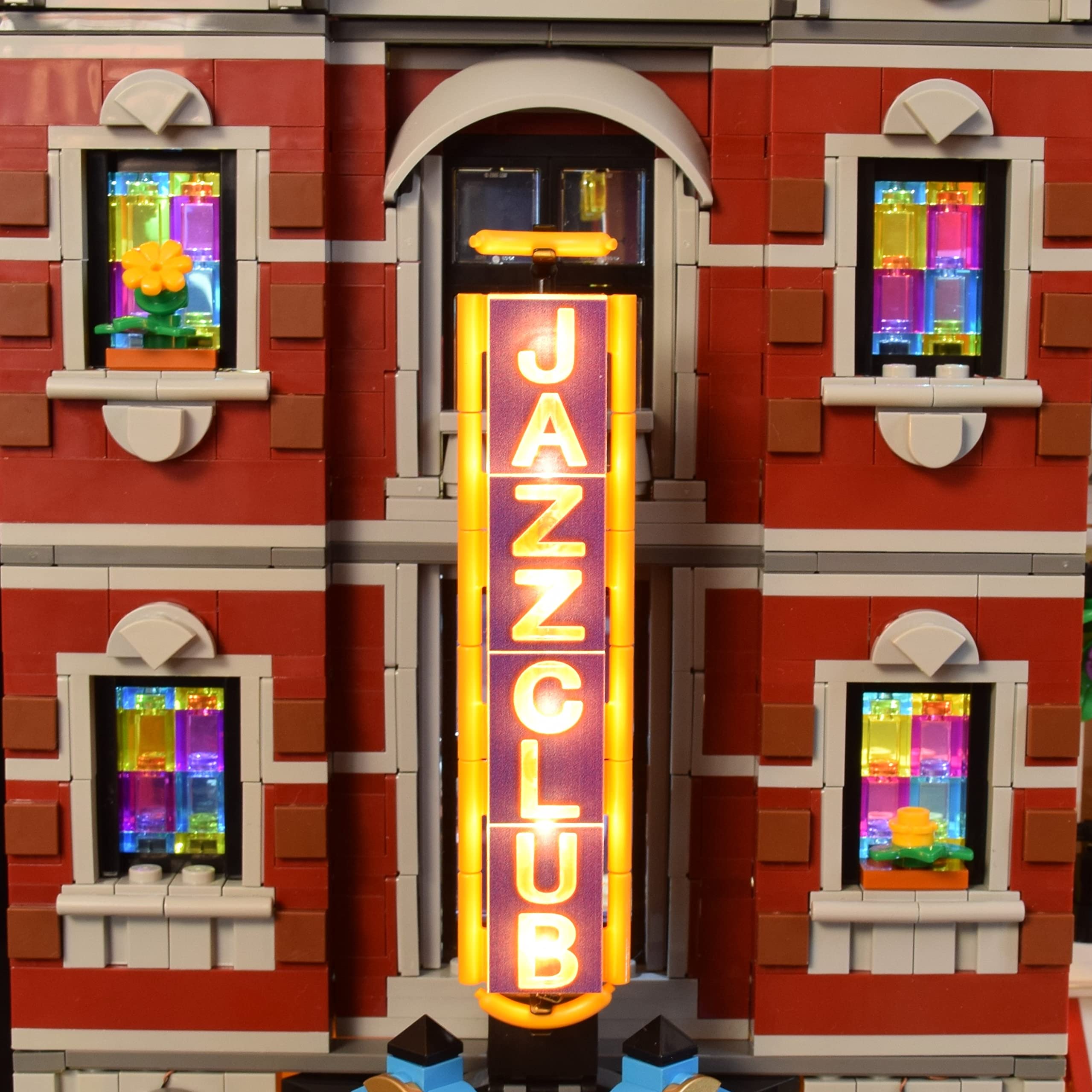Remote Control LED Lighting Kit for Lego 10312 Jazz Club Modular Building Set - Compatible with Lego Creator Expert - Perfect for Display & Nighttime Illumination