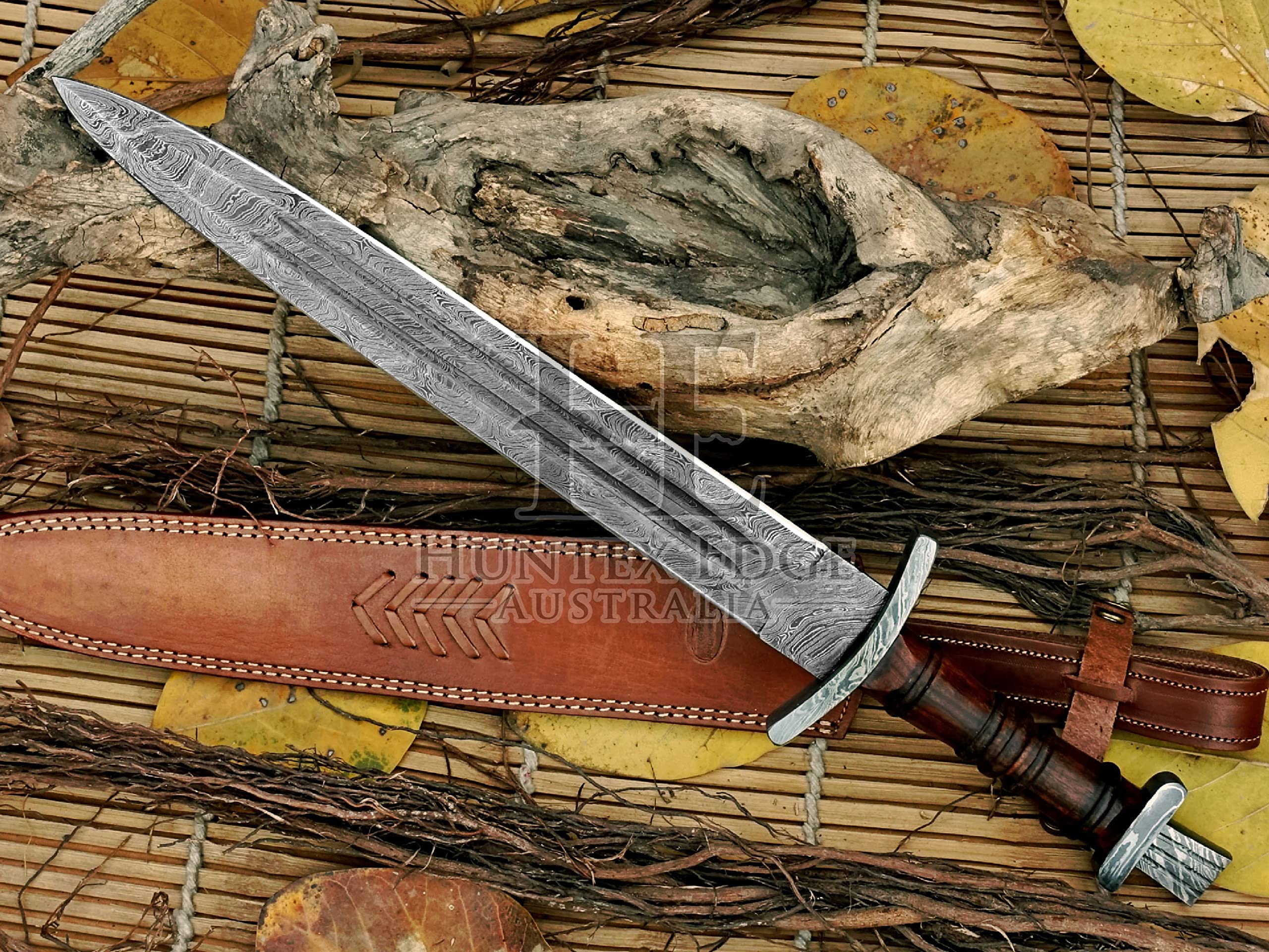 HUNTEX Damascus Steel Dagger - 22