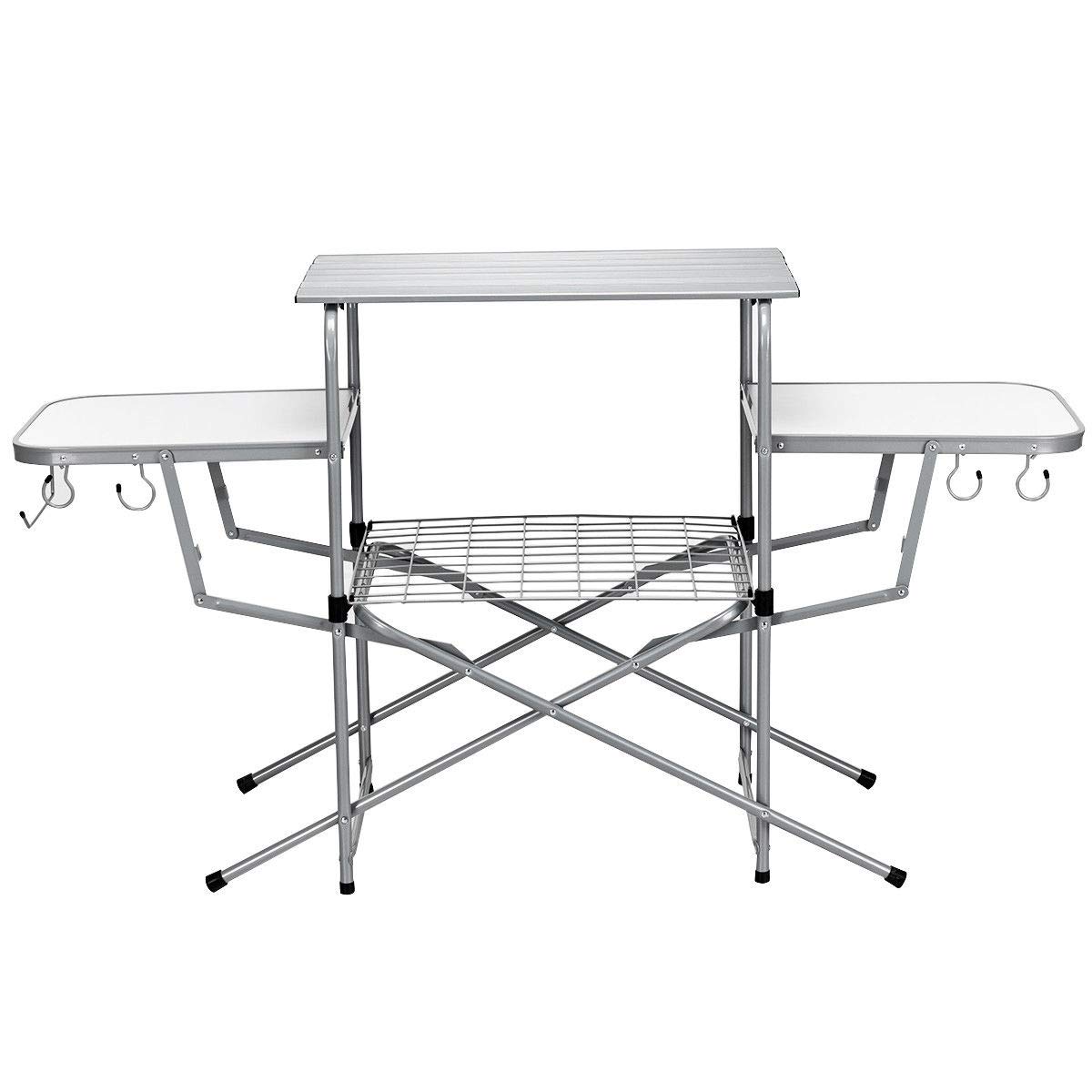 Portable Folding Grill Stand & Table Set with Carrying Bag - Compact BBQ Kit for Outdoor Cooking, Picnics, Camping & Backyard Parties (US Stock) - Perfect for Tailgating, Beach Trips & Garden Gatherings