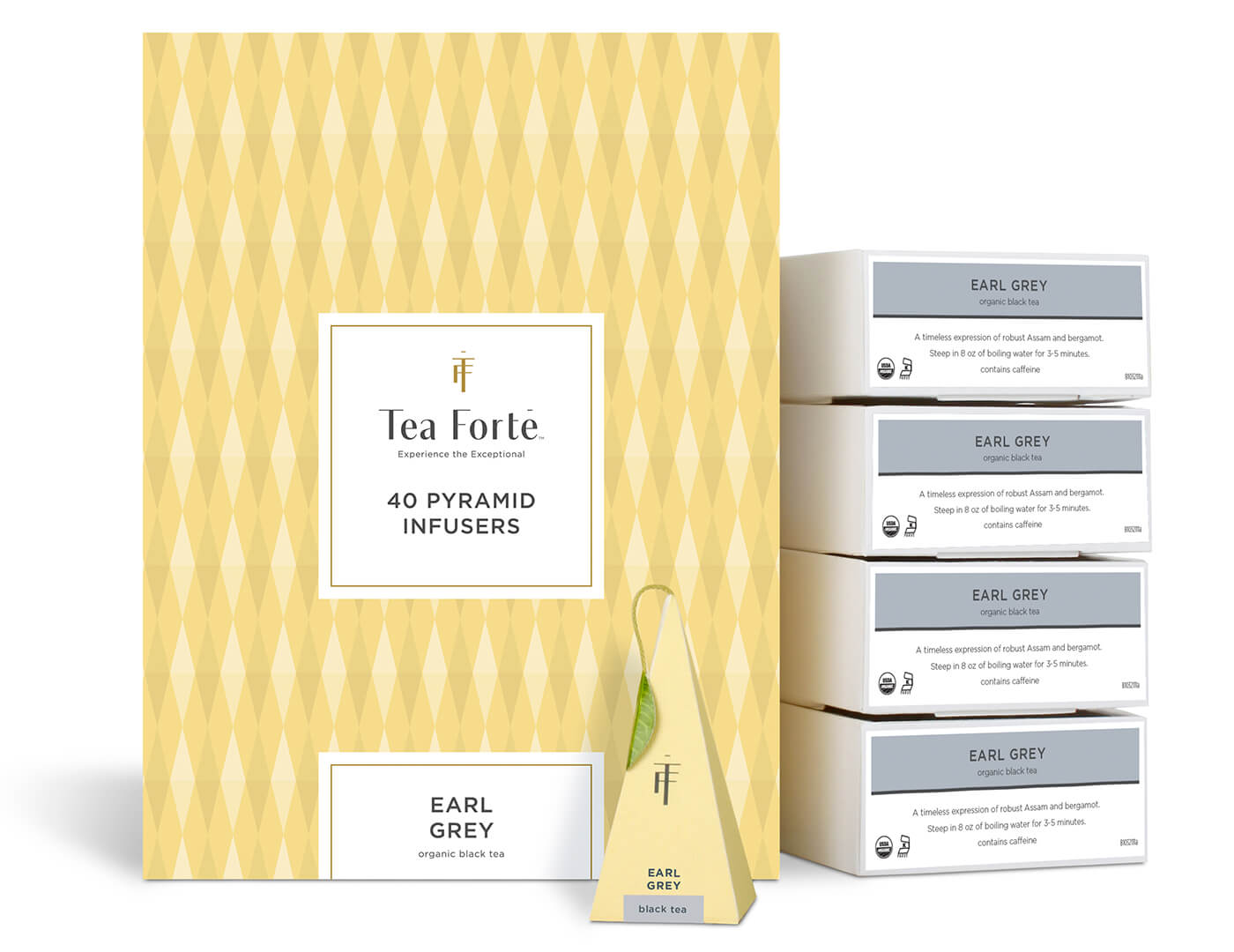 Premium Earl Grey Tea Bags - 40 Count Box | Loose Leaf Black Tea with Bergamot | Perfect for Afternoon Tea, Office, or Gifting