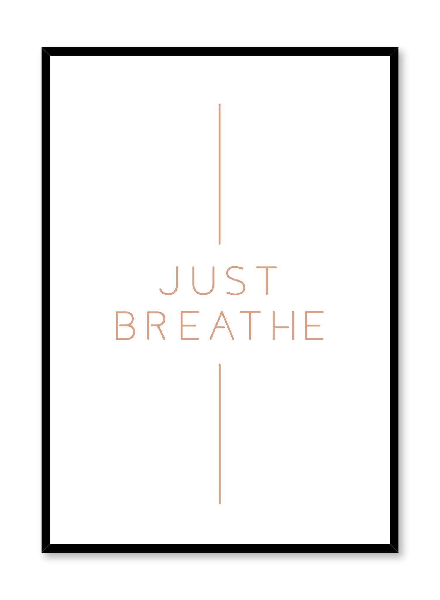 Breathe in Beige - Minimalist Aesthetic Wall Art Poster for Home & Office Decor | Perfect for Living Room, Bedroom or Workspace