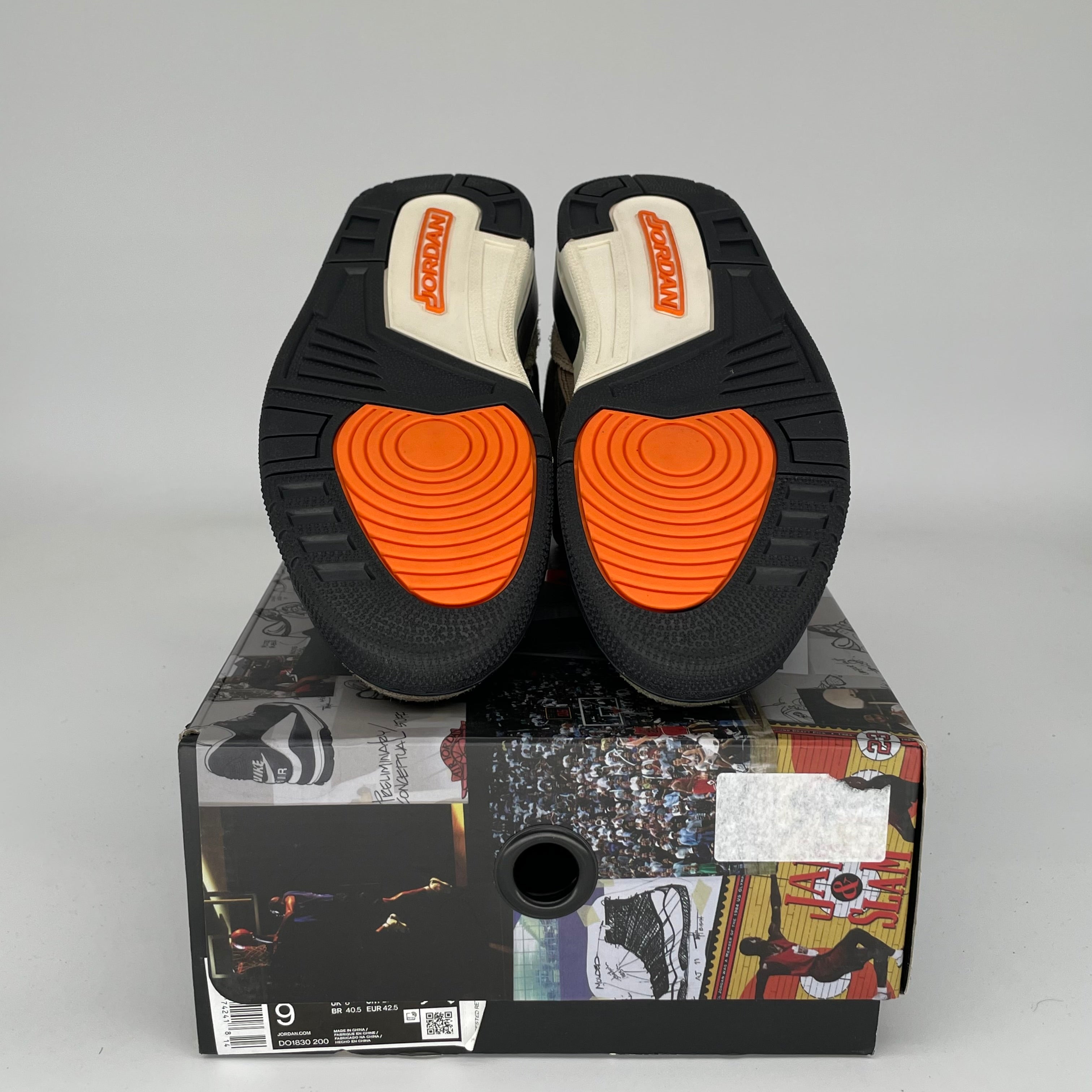 Original Air Jordan 3 Patchwork Camo Sneakers - Size 9 (DO1830-200) - Retro Basketball Shoes for Men, Streetwear & Casual Fashion