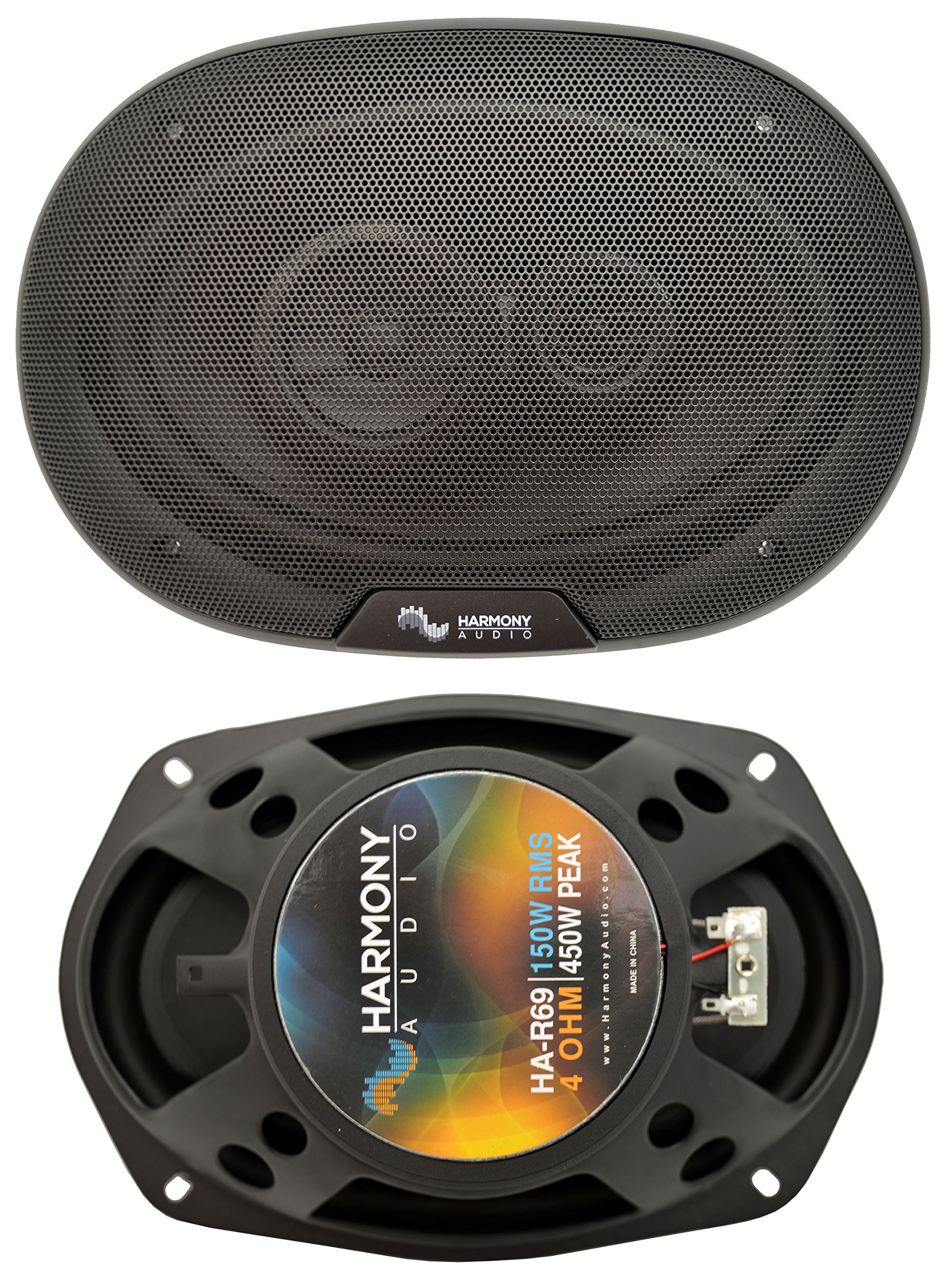 Harmony Audio Speaker Replacement Bundle for Dodge Truck 1974-1983 - R69 & CXA360.4 Amp Kit - Factory Compatible Sound System Upgrade for Classic Cars & Road Trips