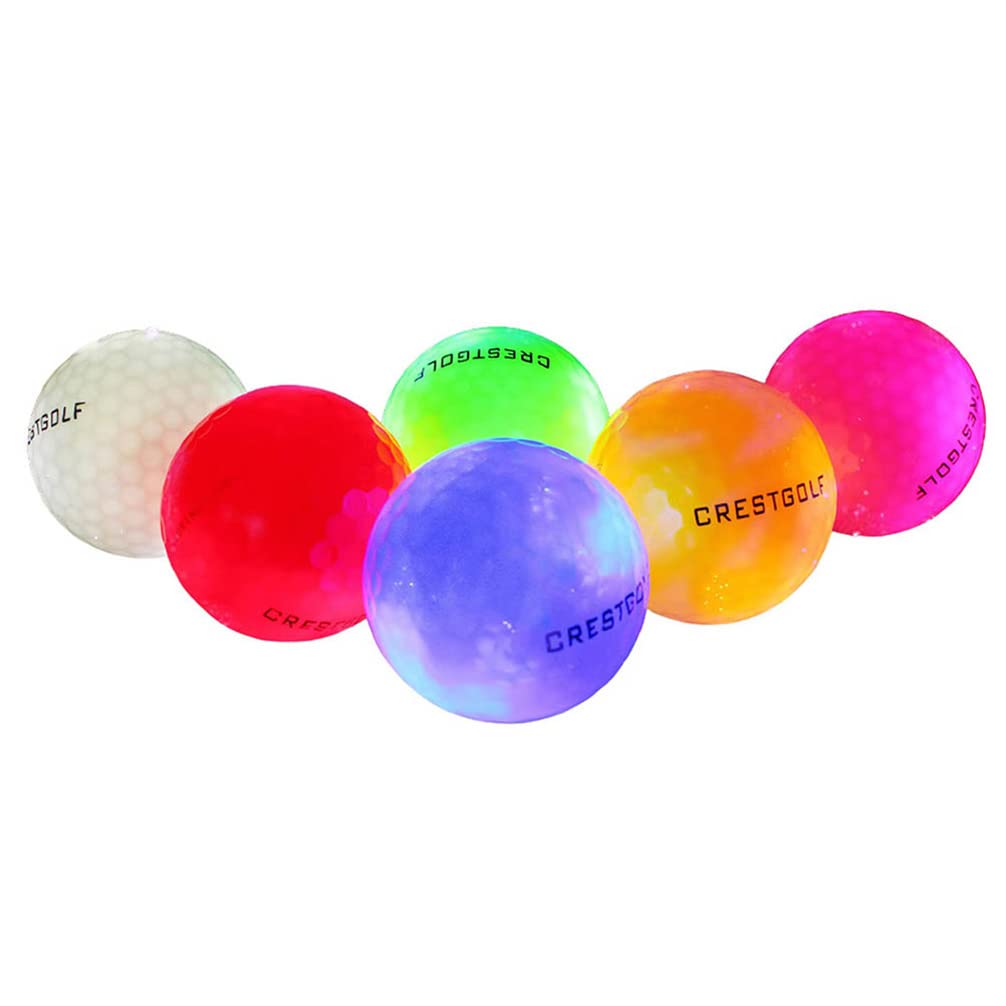 Glow in The Dark LED Light Up Golf Balls - 6 Pack Night Golf Balls for Kids & Adults - Perfect for Nighttime Golf, Backyard Practice & Outdoor Games