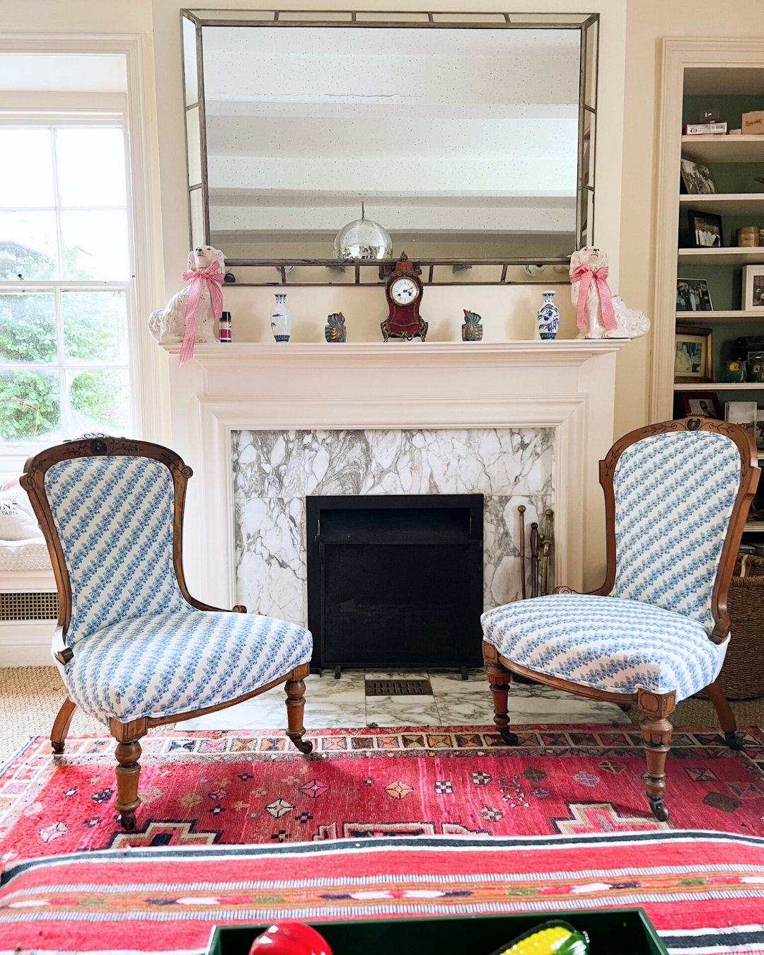 Comfortable Pair of Slipper Chairs for Living Room - Upholstered Accent Chairs with Wooden Legs - Perfect for Small Spaces, Bedroom, or Reading Nook