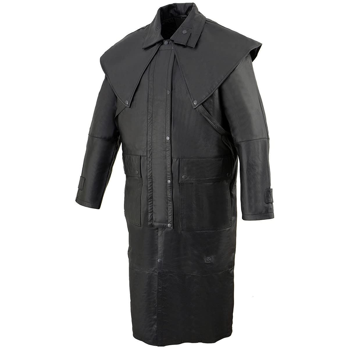 Milwaukee Genuine Leather Cowhide Duster Coat for Men - Western Style Jacket with Removable Liner | Perfect for Rodeo, Ranch Work & Outdoor Adventures
