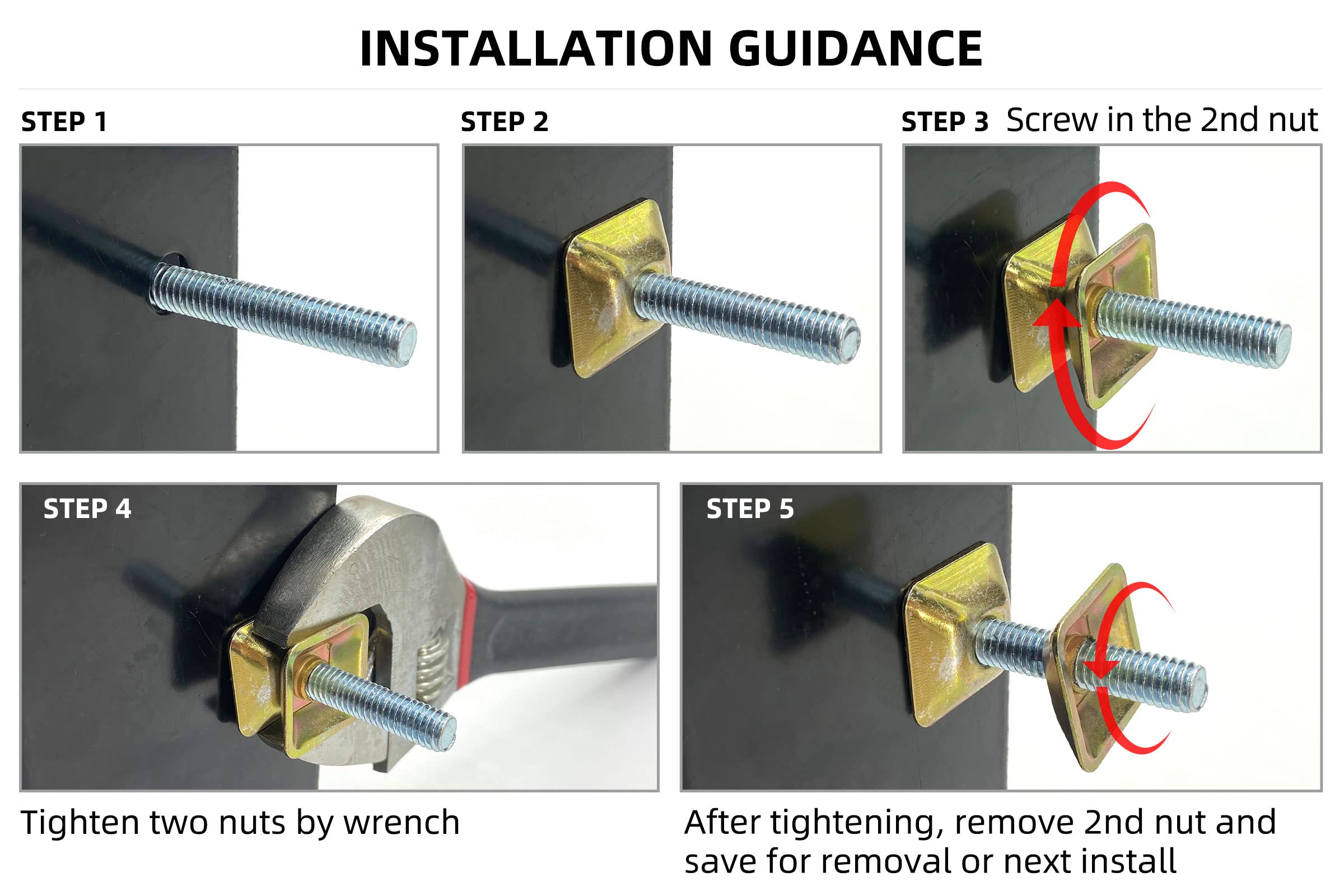 4 PCS Anti-Theft Sign Mounting Hardware Kit for U Channel Post - Includes Attachment Bolts & Nuts (2.5