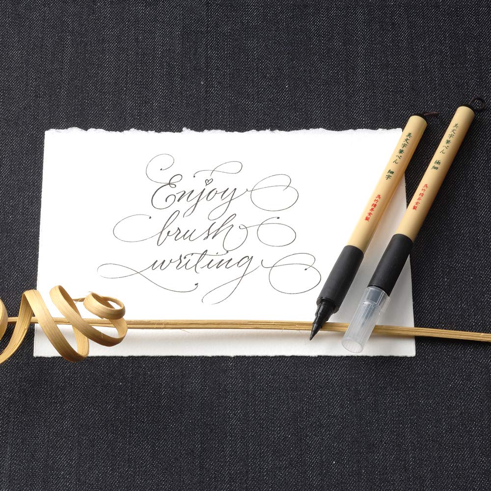 Kuretake Bimoji Felt Tip Brush Pen for Manga, Calligraphy & Lettering - Superfine Tip (XT1-10S) - Perfect for Comic Art, Handwriting Practice & Creative Journaling