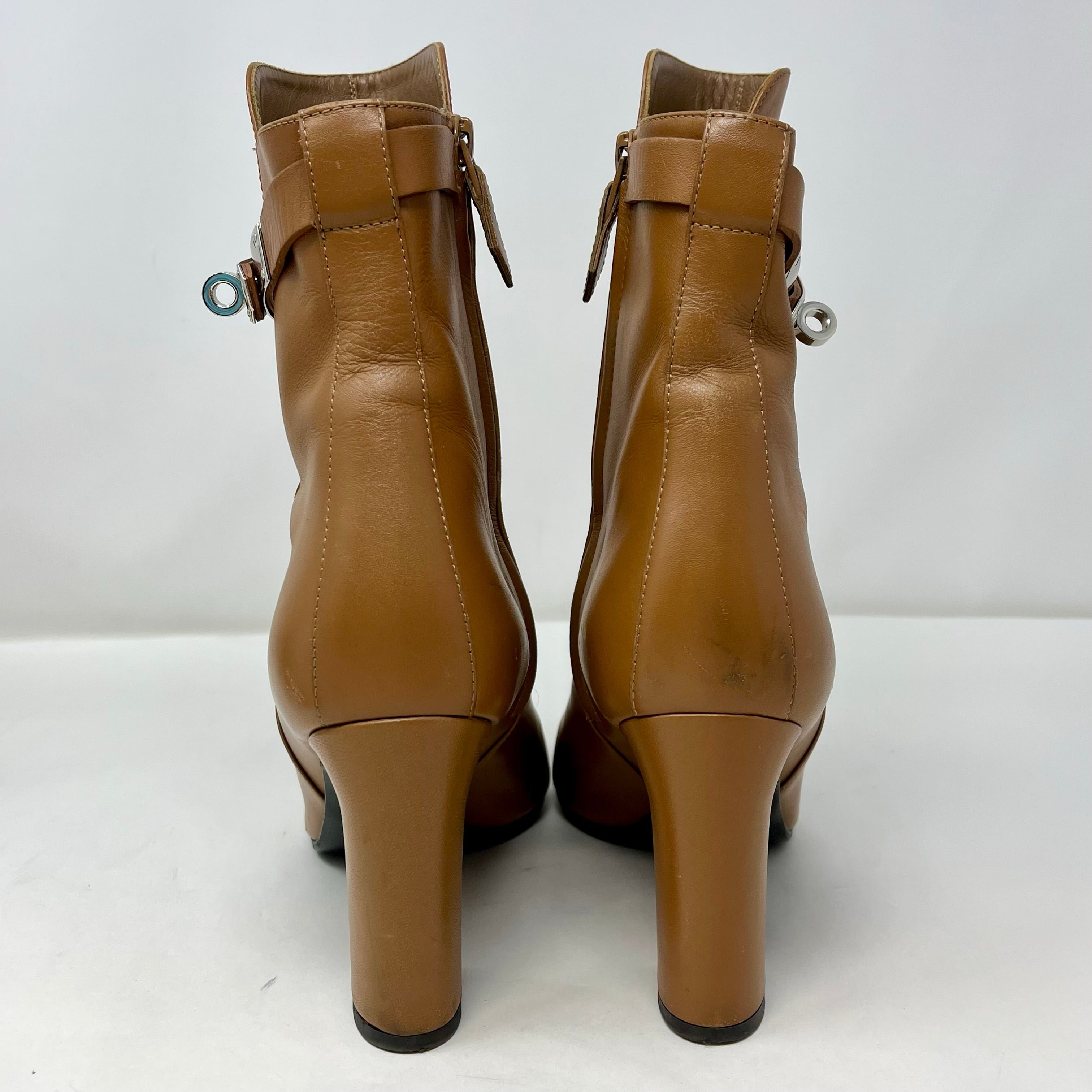 Hermes Saint Germain Boots for Women - Luxury Leather Ankle Boots with Heel - Perfect for Office, Party & Evening Outfits