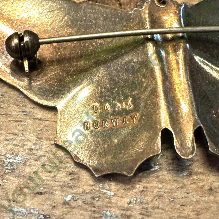 Vintage David Andersen 925 Sterling Silver Guilloche Enamel Butterfly Brooch Pin - Elegant White Butterfly Jewelry for Women, Perfect for Weddings, Parties & Special Occasions