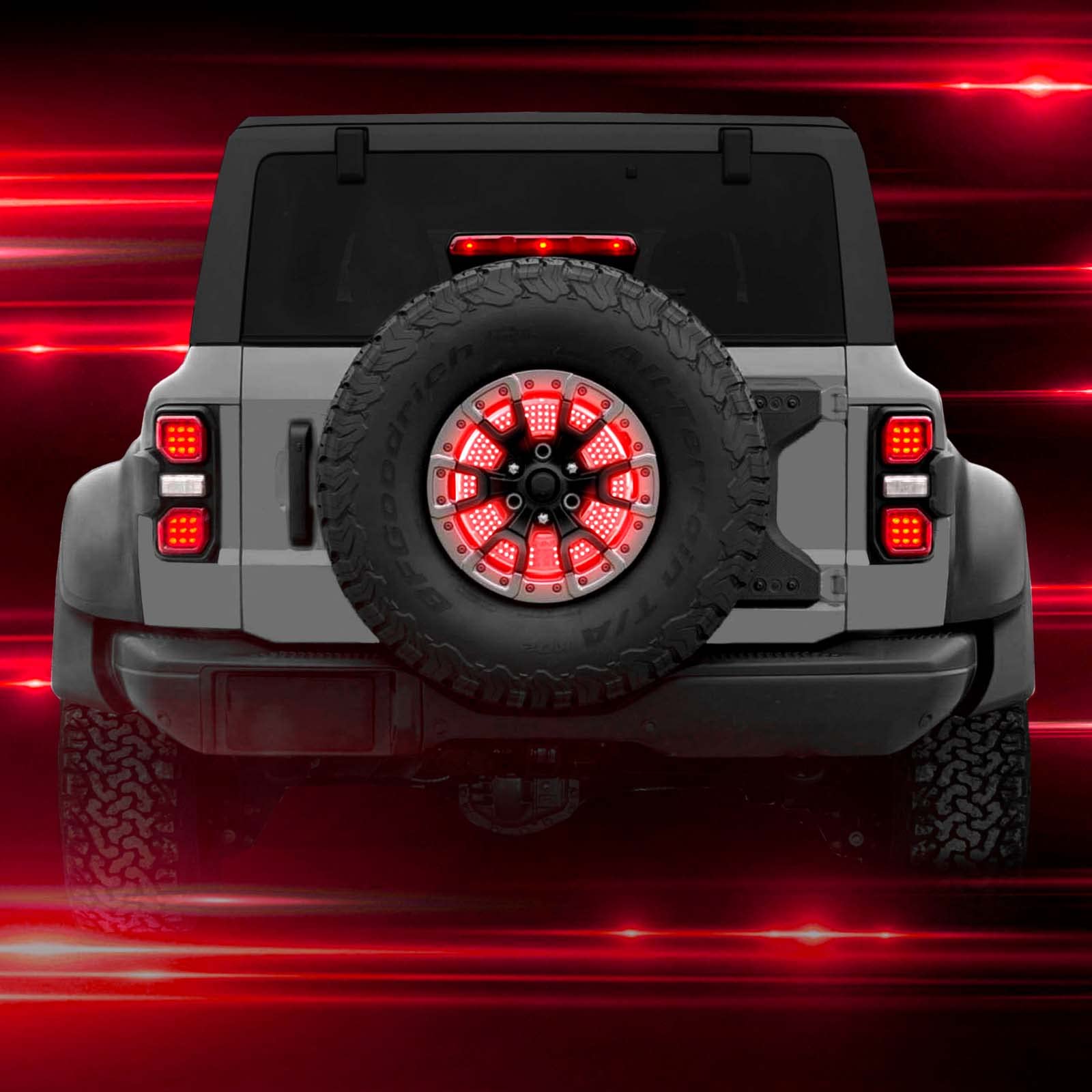 XKGLOW XK041019B Bronco 5th Wheel LED Trailer Light Kit - Brake, Running, Reverse & Turn Signal Lights for Safe Towing & Night Driving