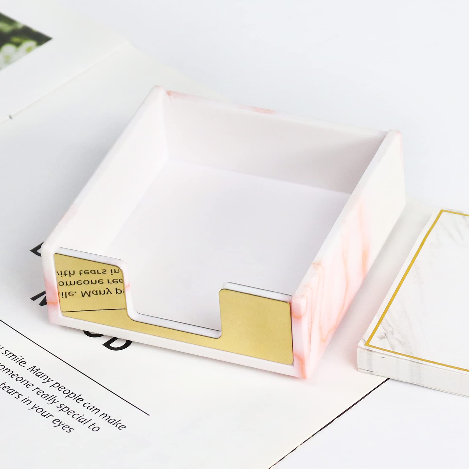 Buqoo Sticky Note Holder Cube - Desk Organizer for Notes, Memos & Office Supplies | Perfect for School, Office & Home Workspace Organization