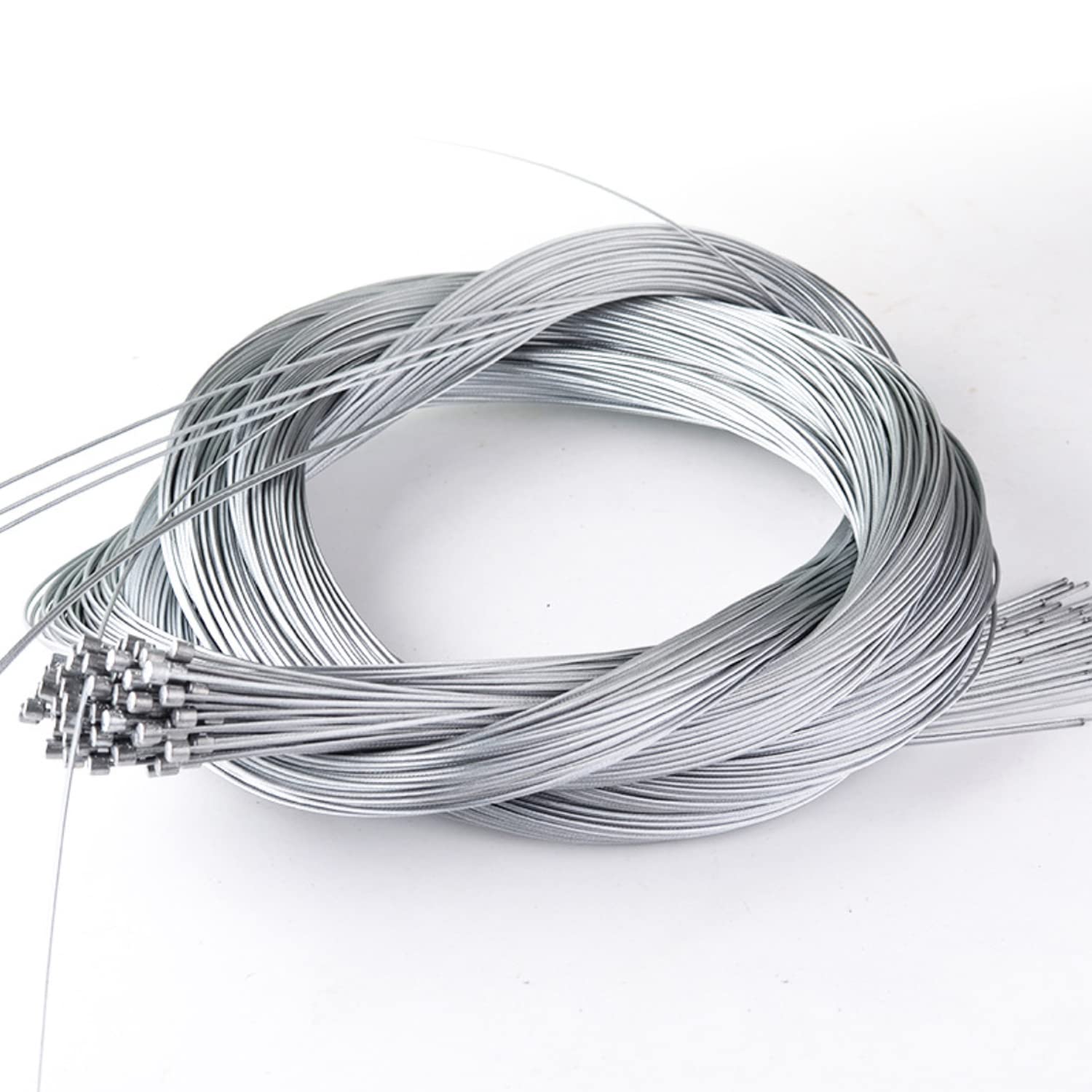 10 Pcs Stainless Steel Bike Derailleur Cables - 2M Length MTB Shifter Cable Set for Smooth Gear Shifting - Perfect for Mountain Bikes, Road Bikes & Cycling Maintenance