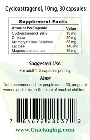 Premium Cycloastragenol 98% Supplement - 10mg per Capsule, 90 Capsules (3 Bottles) - Immune Support, Anti-Aging & Telomere Health Booster - Ideal for Daily Wellness & Longevity Support
