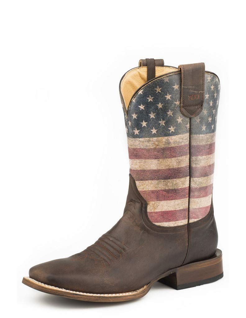 Roper Men's American Patriot CCS Work Boots - Durable Leather Steel Toe Boots for Construction, Hiking & Outdoor Work - Comfortable & Slip-Resistant Safety Shoes