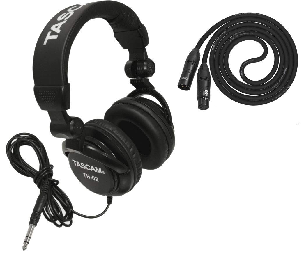 Tascam Professional Closed-Back Studio Headphones for Recording & Mixing - Compatible with Focusrite Scarlett Solo/2i2/4i4 Audio Interfaces & LyxPro XLR Mics - Perfect for Home Studios, Podcasting & Music Production