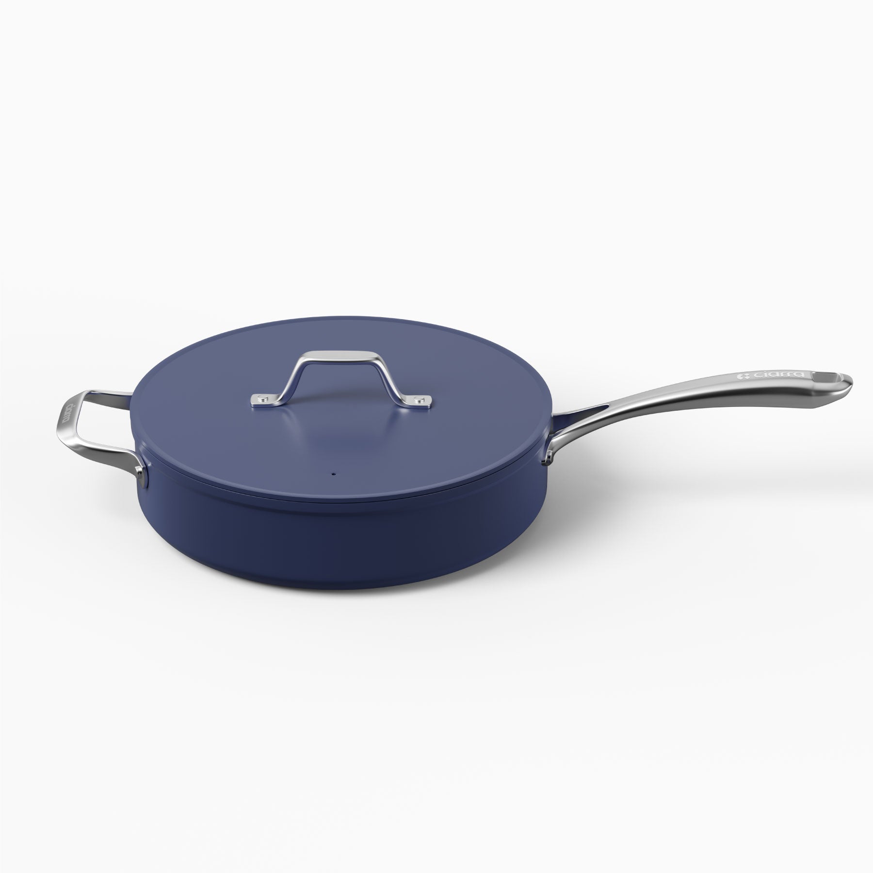 Ciarra Beyond 4.4QT Nonstick Saute Pan with Lid - Midnight Dream Color, Induction Compatible Cookware for Frying, Searing & Simmering | Perfect for Home Kitchen, Restaurant & Camping Cooking