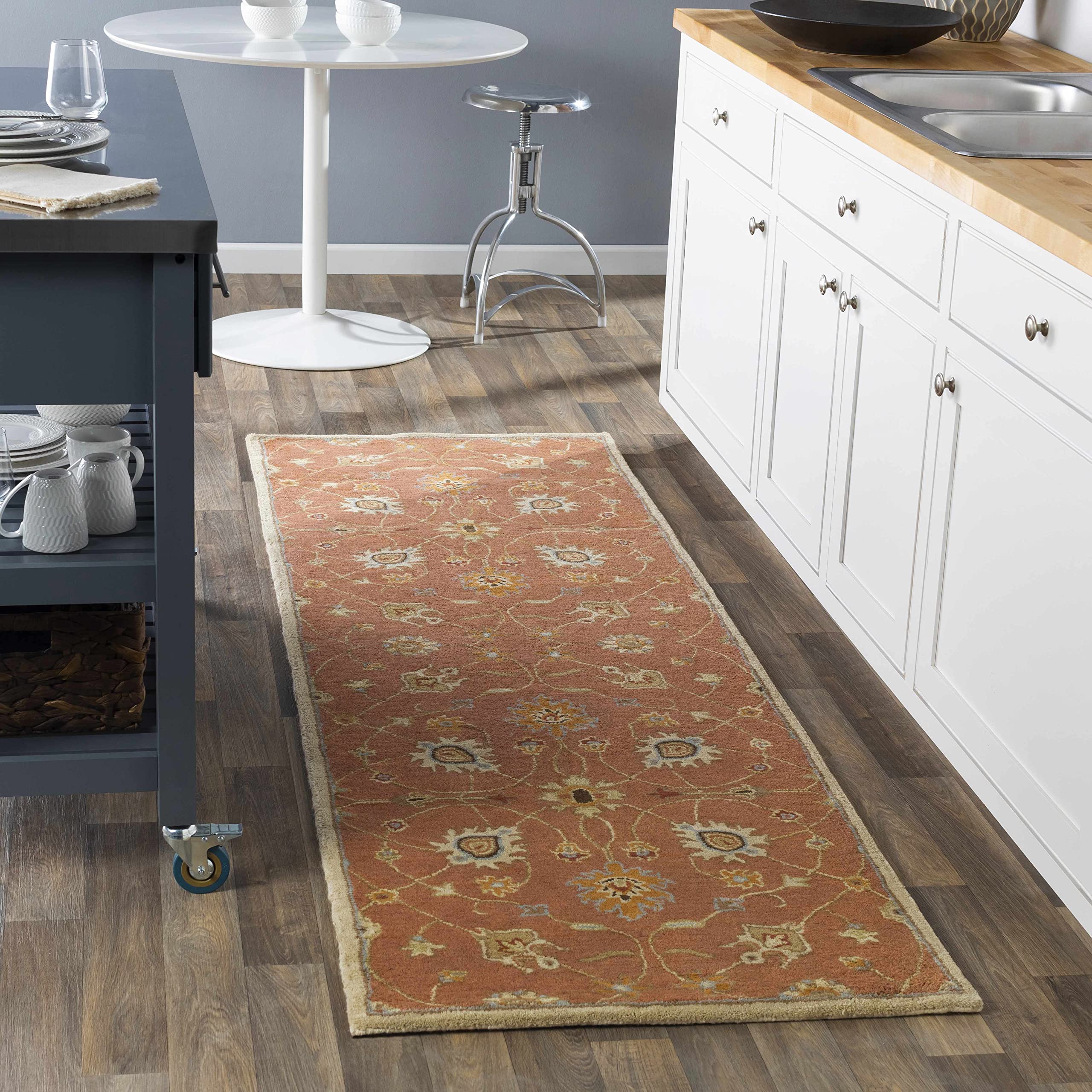 Hauteloom McKeesport Wool Area Rug 12' x 15' - Traditional Black, Brown, Red Handmade Rug for Living Room, Bedroom - Soft & Durable Home Decor for Cozy Spaces