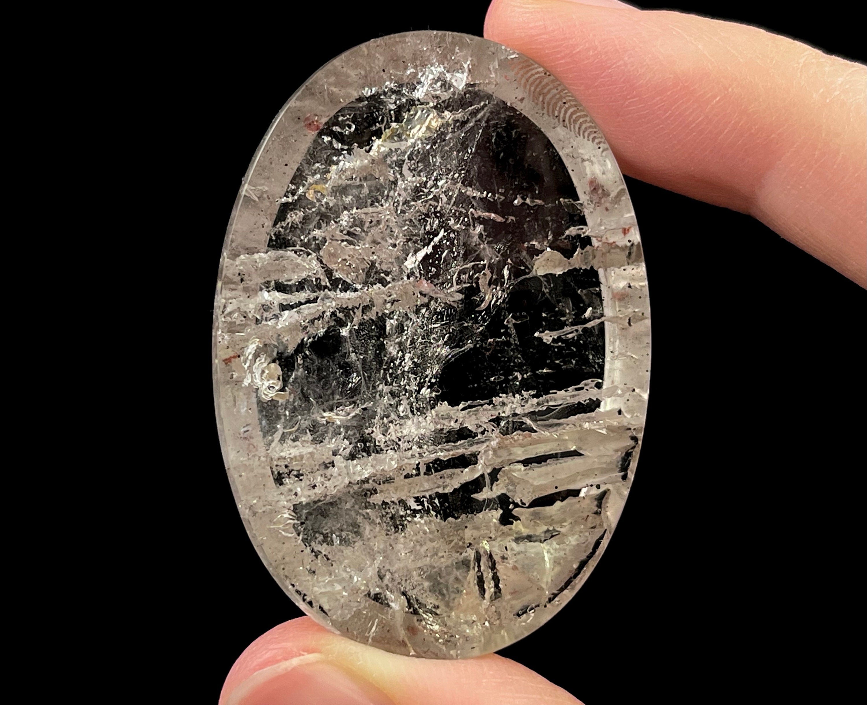 Natural Pink Fire Quartz Crystal Oval Gemstone for Jewelry Making - Healing Stone for Meditation, Energy Work & Spiritual Gifts (52063)