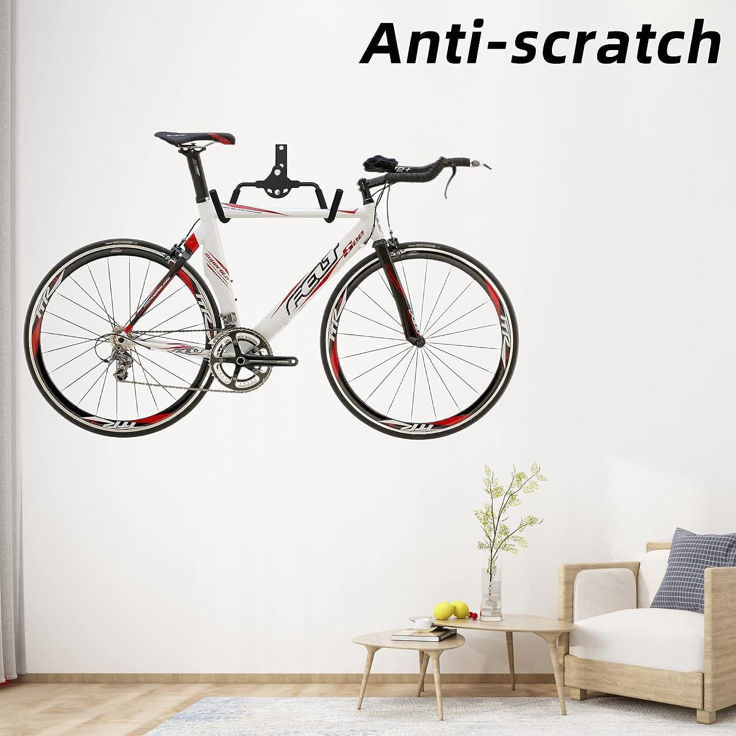 Emeroll Foldable Bike Wall Mount Rack - Heavy Duty Adjustable Bicycle Storage Hanger for Garage & Home (2 Pack) | Perfect for Space-Saving Indoor Bike Organization & Vertical Bike Parking