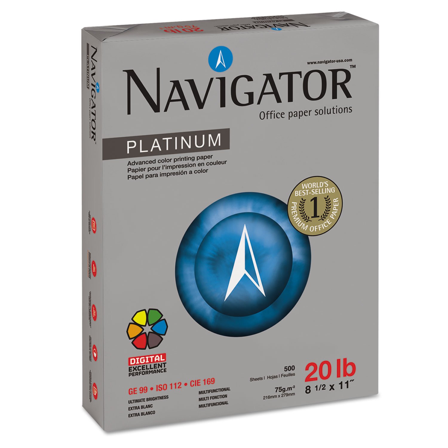 SNANPL1120 - Premium Navigator Platinum Paper for Printing, Writing & Crafting - Ideal for Office, School & DIY Projects