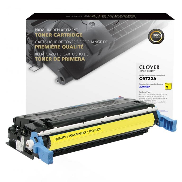 TonerWise Remanufactured Yellow Toner Cartridge for HP C9722A (HP 641A) - High-Quality Compatible Ink Replacement for HP Printers | Perfect for Home & Office Printing Needs