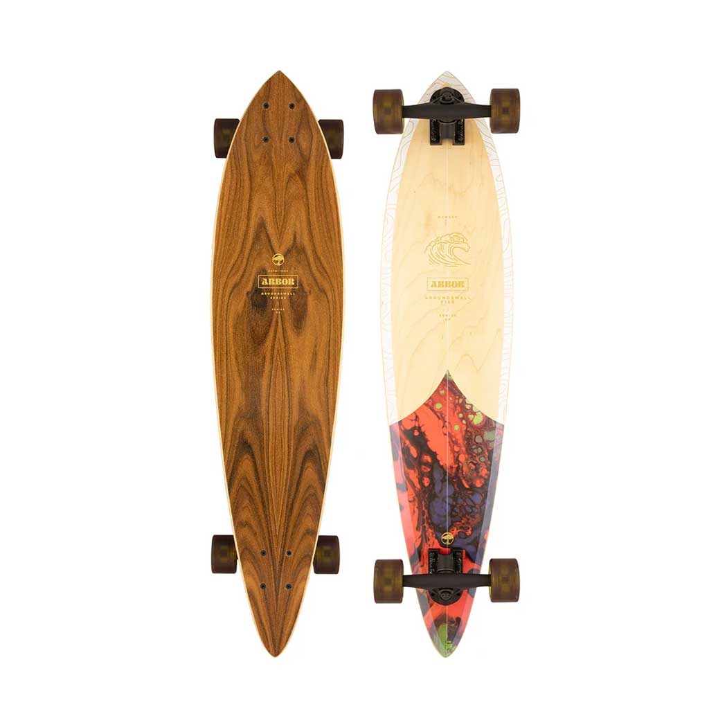 Arbor Groundswell Fish Performance 37 Complete Skateboard - High-Performance Cruiser Board for Commuting & Surf-Style Riding - Perfect for Urban Streets & Beach Cruising