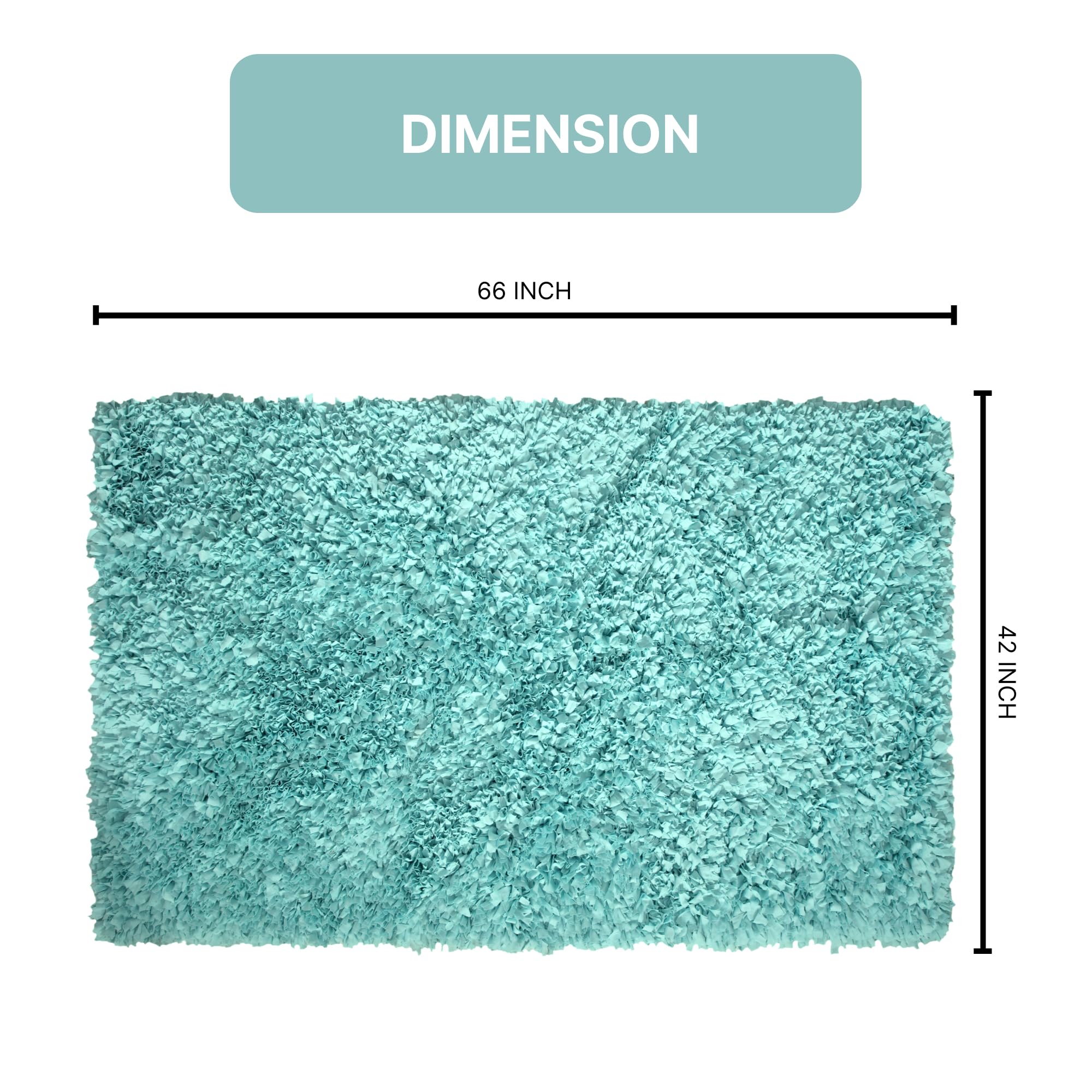 Premium Soft Shaggy Area Rug for Living Room - Machine Washable, Non-Slip, Foldable Indoor Carpet - Easy to Clean, 3'5