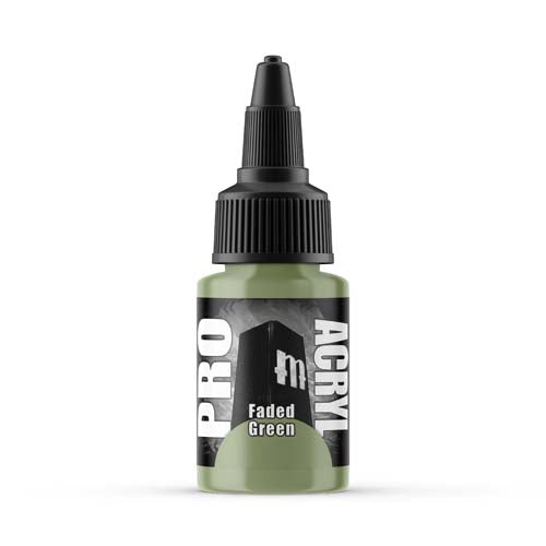 Pro Acryl Faded Green Acrylic Paint - Professional Artist Quality for Miniatures, Models & Canvas Painting - Perfect for Warhammer, D&D & Art Projects