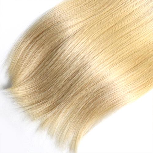 Premium 100% Human Hair Bundles #613 Blonde Straight Weave Hair Extensions - Natural & Soft for Styling, Length 14-24 Inch | Perfect for Daily Wear, Parties & Special Occasions