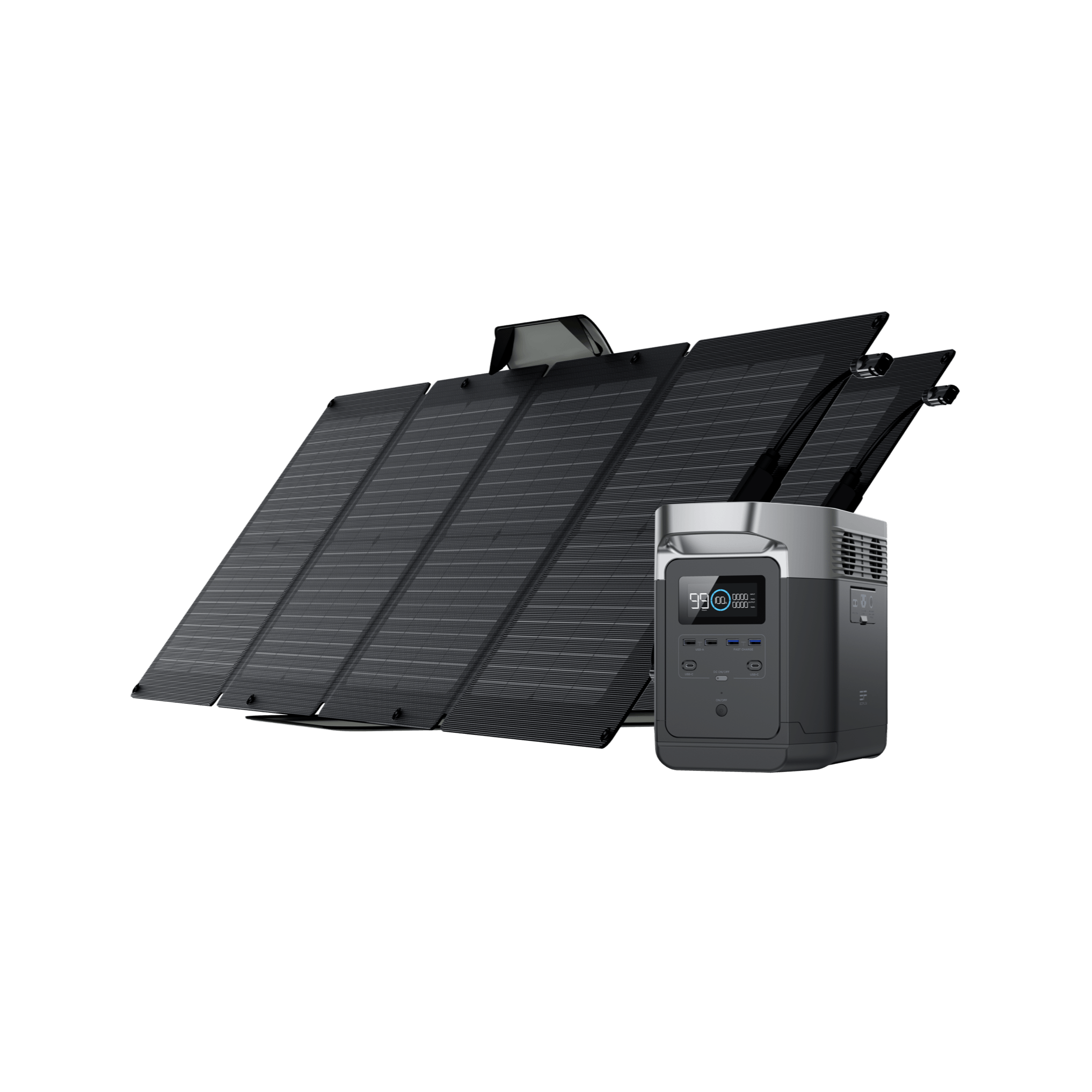 EcoFlow DELTA Solar Generator (PV110W) - Portable Power Station for Camping, Emergencies & Off-Grid Living | 110W Solar Panel Included
