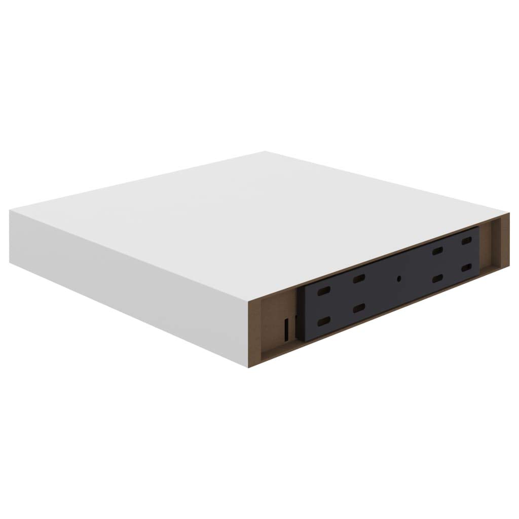 Floating Shelves Set of 4 - White MDF Wall Mounted Shelves 9.1