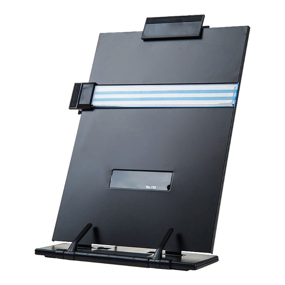 Adjustable Metal Book Stand Holder for Computer, Documents & Recipes - Foldable Reading & Typing Organizer - Perfect for Office, Home & Kitchen Use