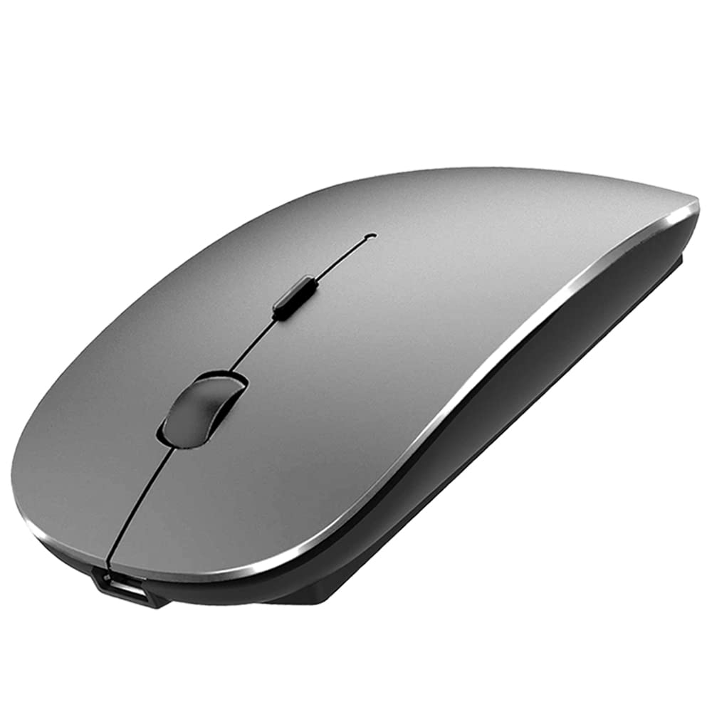 KLO Bluetooth Wireless Mouse for MacBook, Laptop, Notebook, PC, iPad & Chromebook - Compatible with MacBook Air/Pro (Grey) | Perfect for Office, Home & Travel Use