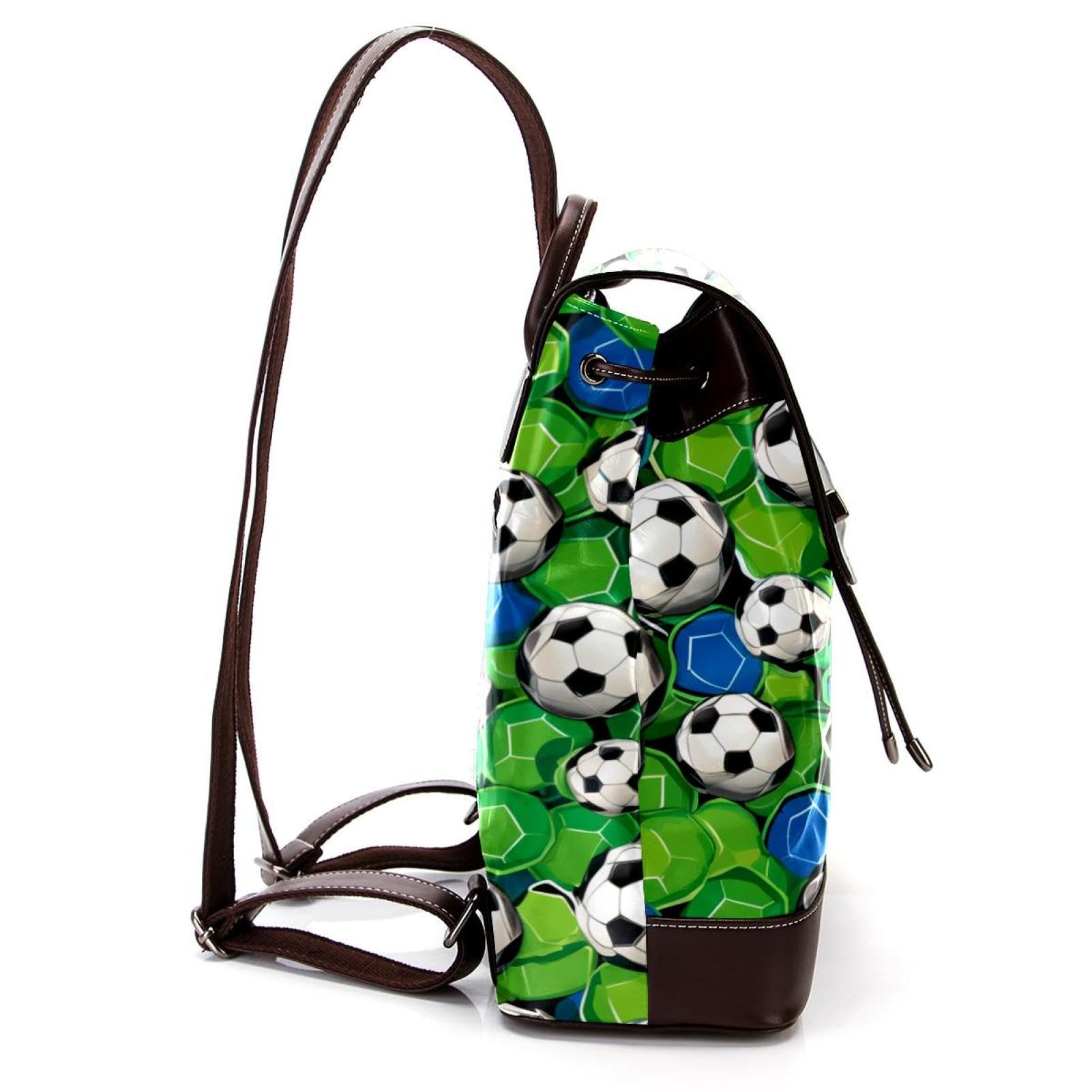 Stylish Travel Backpack for Women & Men - Durable Floral Soccer Ball Design Backpack for Work, School & Outdoor Adventures