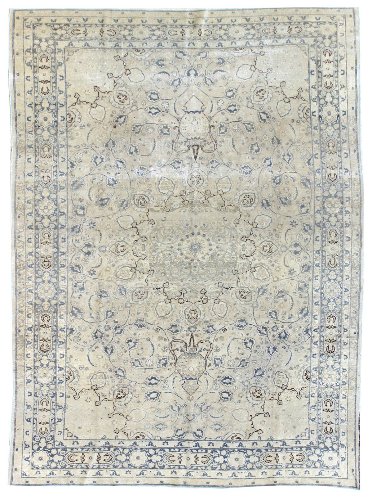 Antique Tabriz Handwoven Traditional Persian Rug - J47401 - Perfect for Living Room, Bedroom & Home Decor