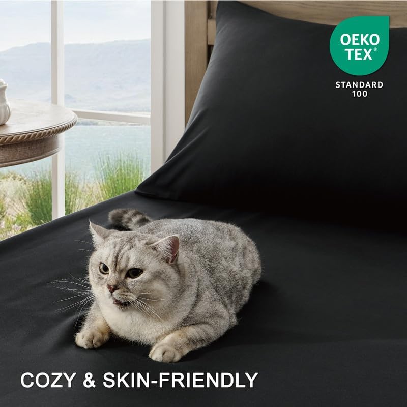 FreshCulture Queen Sheet Set - Ultra Soft Brushed Microfiber Bed Sheets for Queen Size Bed - Deep Pocket 16-18