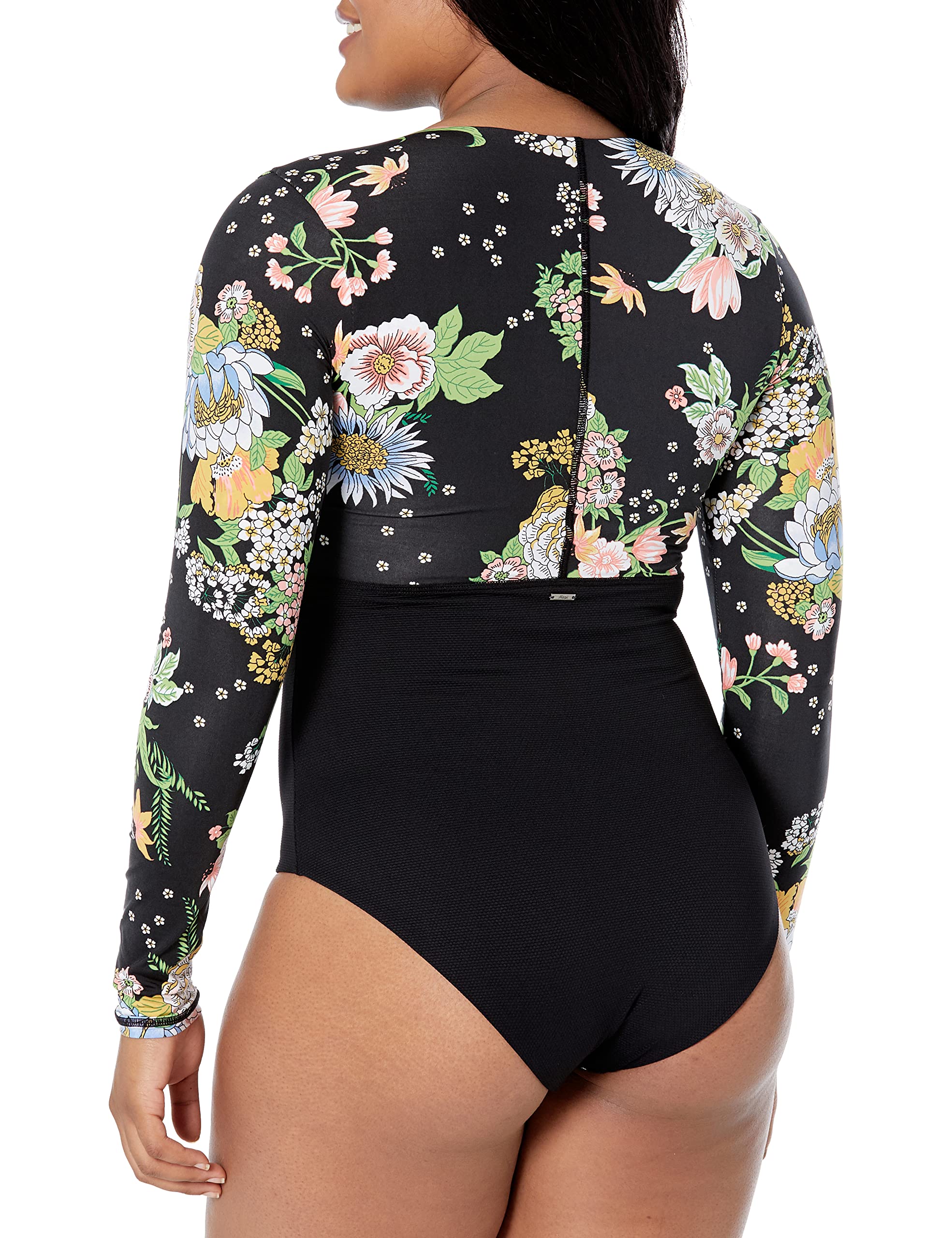 Maaji Women's One Piece Swimsuit - Surf Suit for Women, Black, Large US Size - Perfect for Surfing, Swimming & Beach Vacations