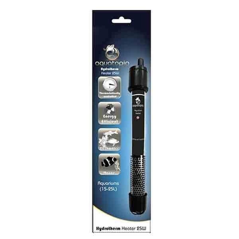 Aquatopia Hydrotherm 25W Submersible Aquarium Heater - 22cm for 15-25L Fish Tanks - Perfect for Tropical Fish, Betta Tanks & Small Aquariums