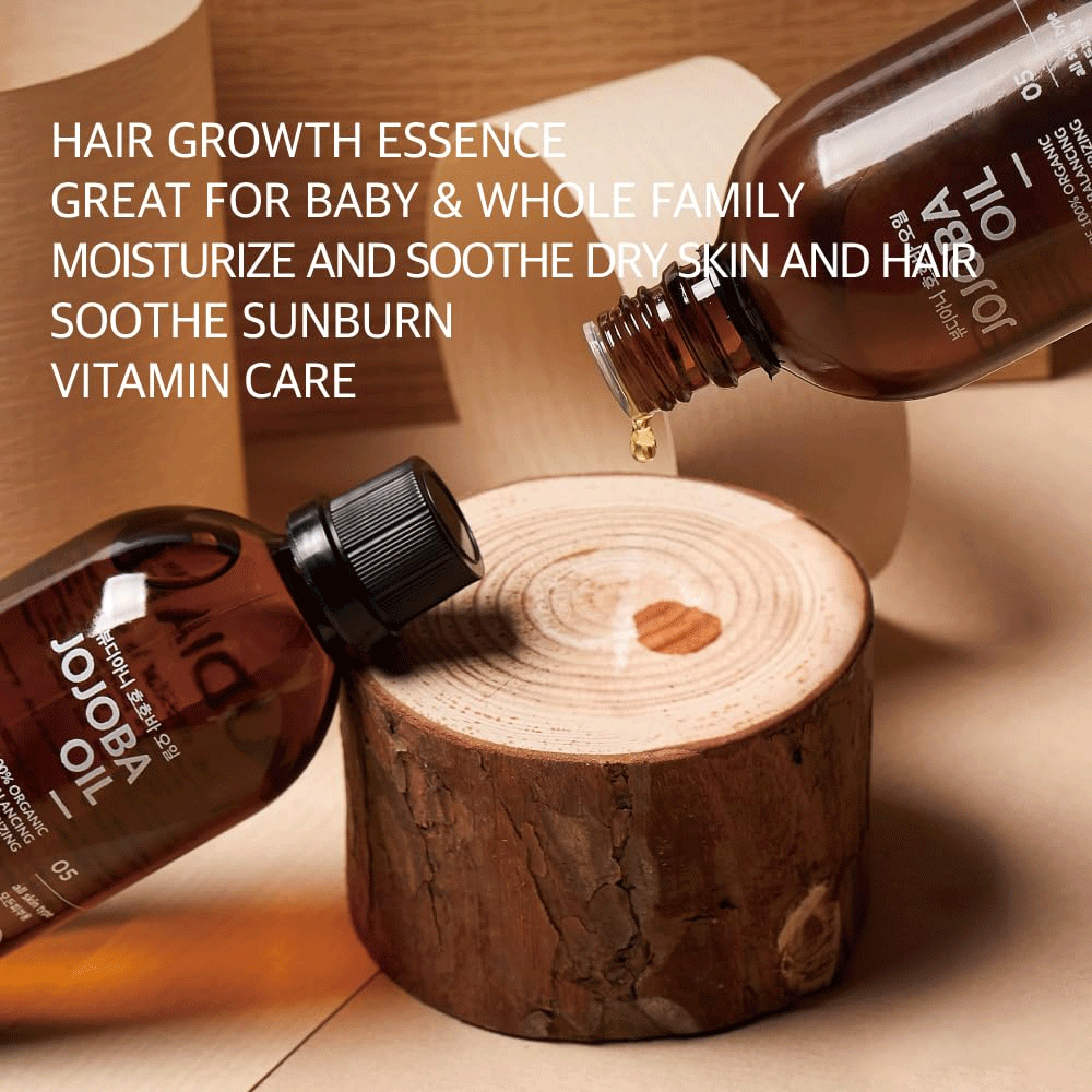 Pure Organic Jojoba Oil 100ml - Cold Pressed, Unrefined for Hair, Skin & Face - Natural Moisturizer & Makeup Remover - Perfect for DIY Beauty & Massage