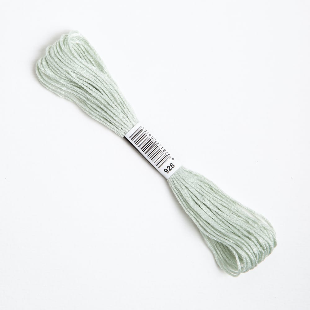 Premium Light Green Embroidery Thread Floss 928 - 100% Cotton Hand Sewing Thread for Cross Stitch, Needlework & DIY Crafts - Perfect for Embroidery Projects, Quilting & Fabric Art